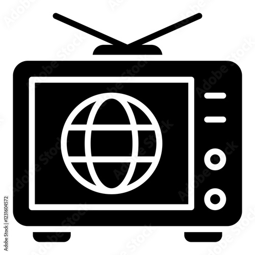 News TV glyph icon