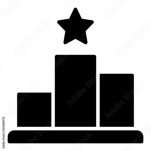 Podium glyph icon