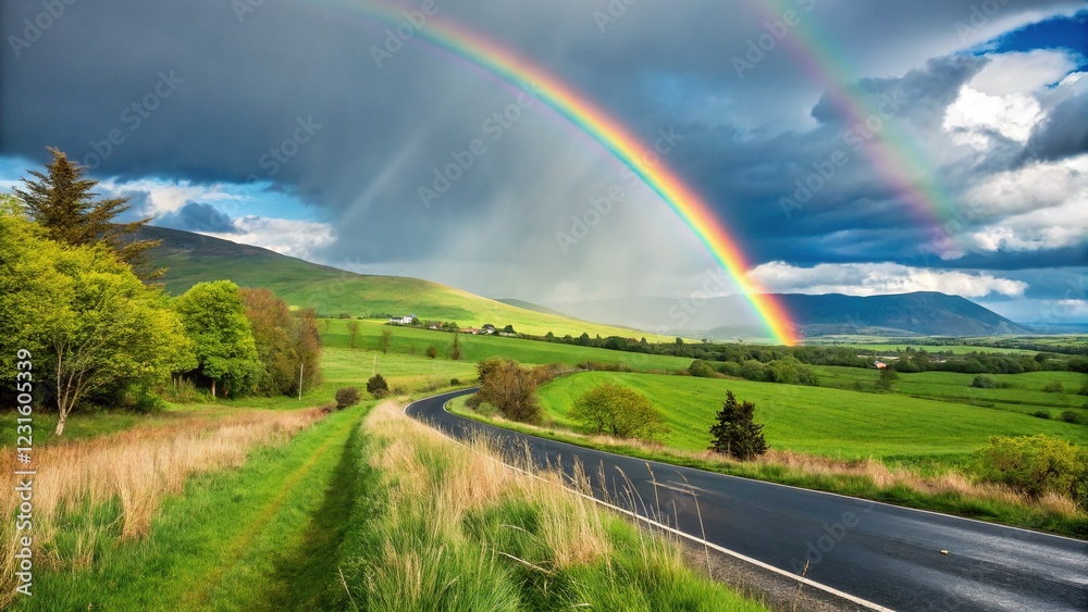 Obraz premium St. Patrick's Day Rainbow Brushstrokes - Dynamic Colors