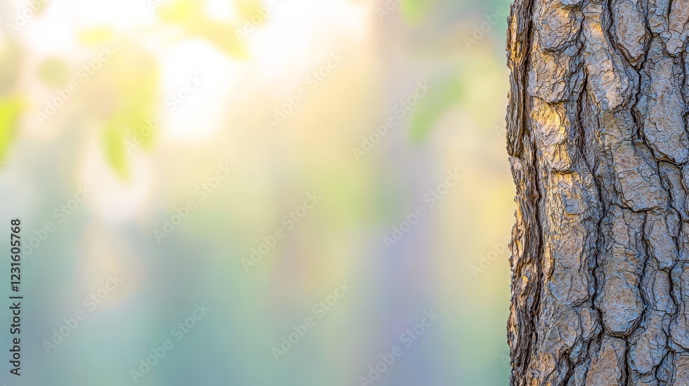 Obraz premium Intricate details of tree bark, a closeup view with blurred background closeup