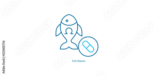 Fish Vitamins Icon – Nutritional Supplements for Aquatic Health