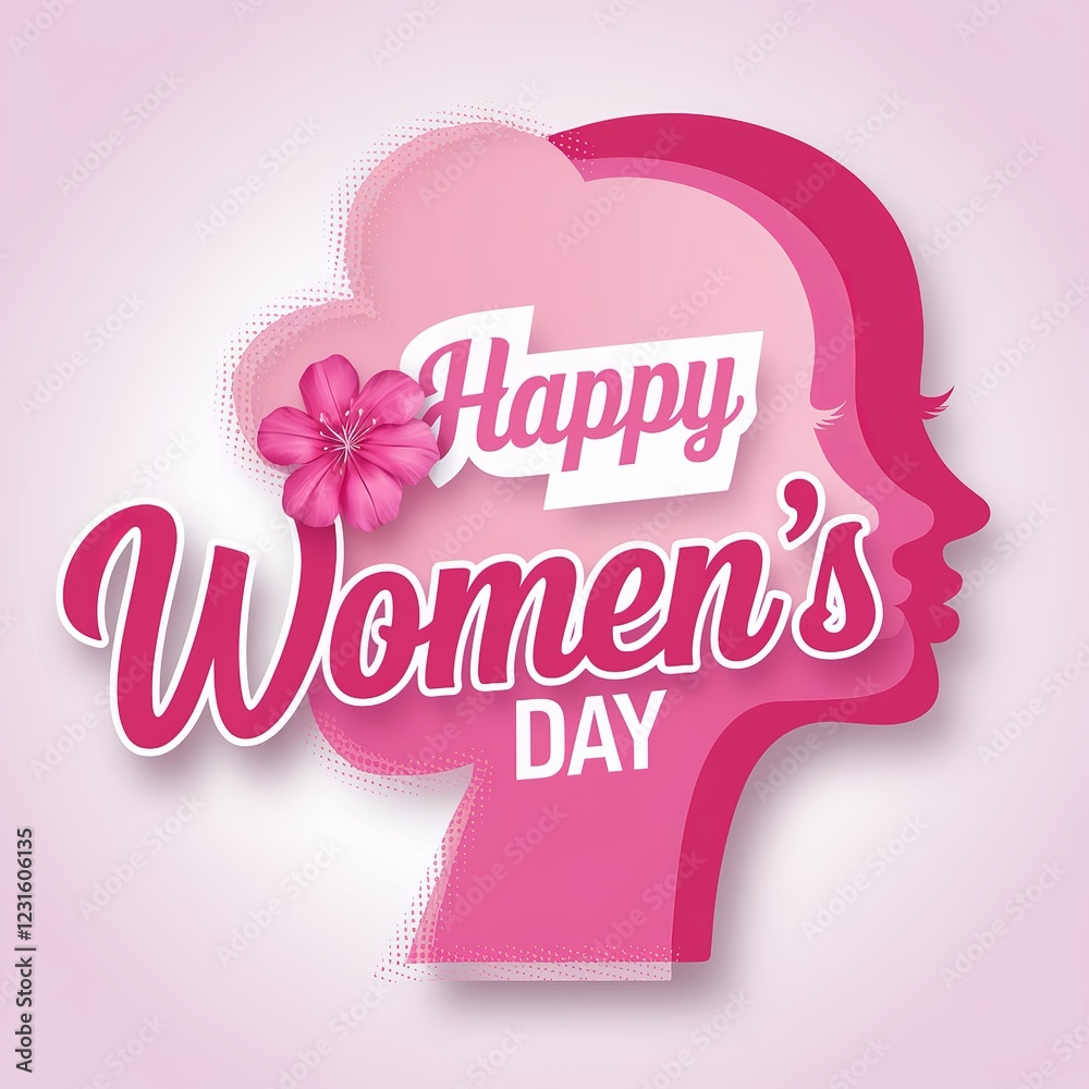 Elegant pink graphic honoring women’s contributions, beauty, and equality. Elegant pink graphic honoring women’s contributions, beauty, and equality.
