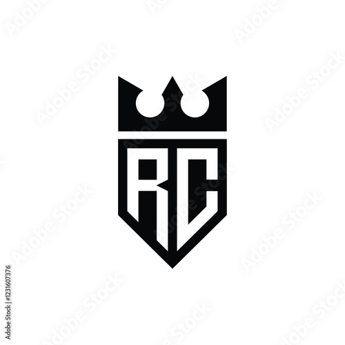 RC monogram logo design letter text name symbol monochrome logotype alphabet character simple logo