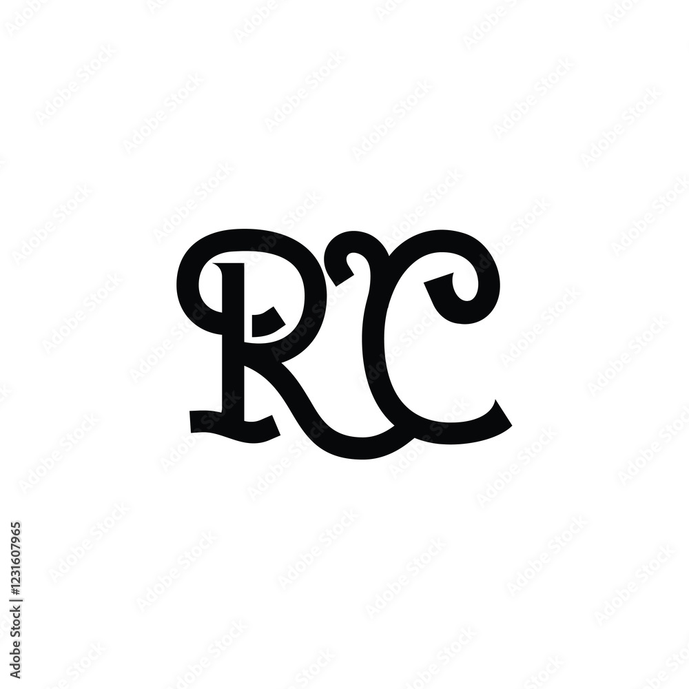 RC monogram logo design letter text name symbol monochrome logotype alphabet character simple logo RC monogram logo design letter text name symbol monochrome logotype alphabet character simple logo