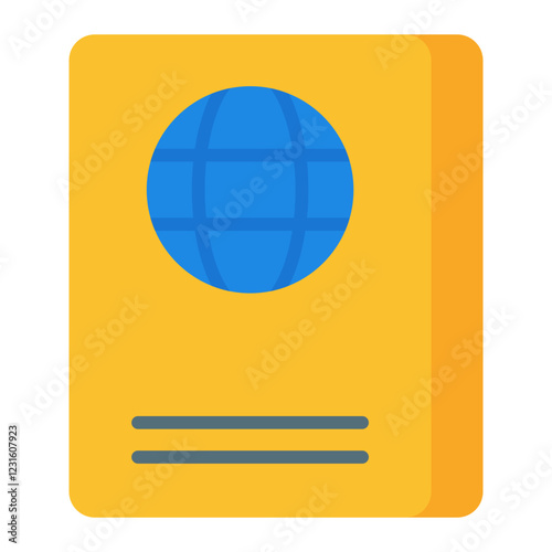 Passport flat icon