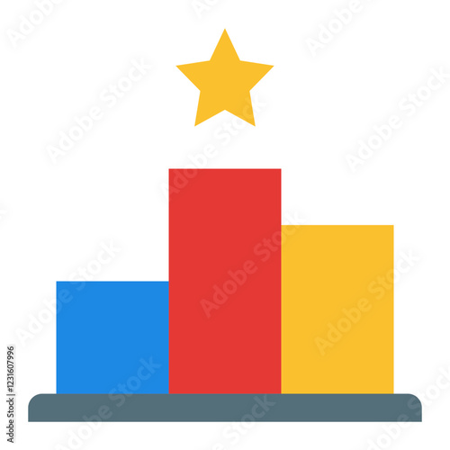 Podium flat icon