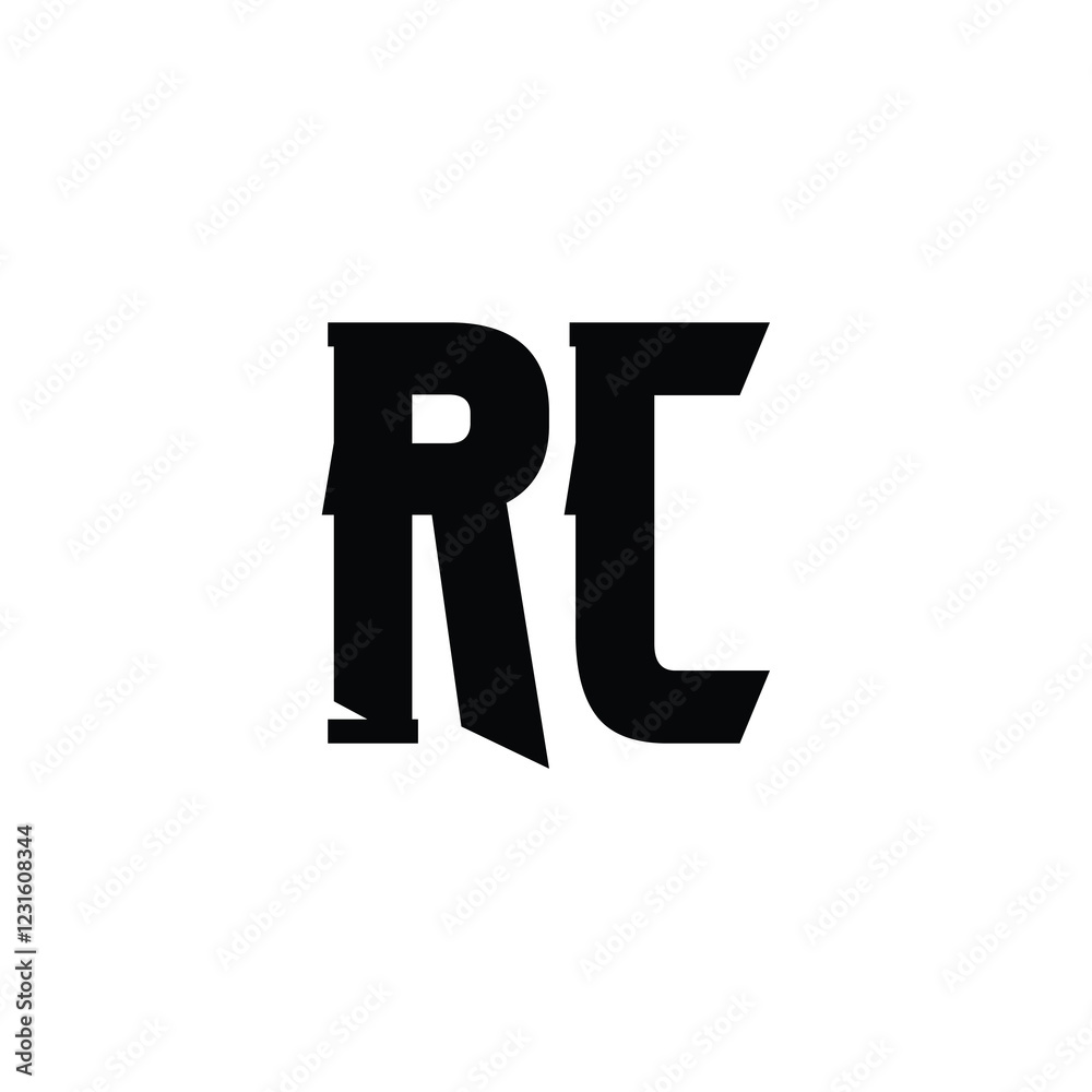 RC monogram logo design letter text name symbol monochrome logotype alphabet character simple logo RC monogram logo design letter text name symbol monochrome logotype alphabet character simple logo