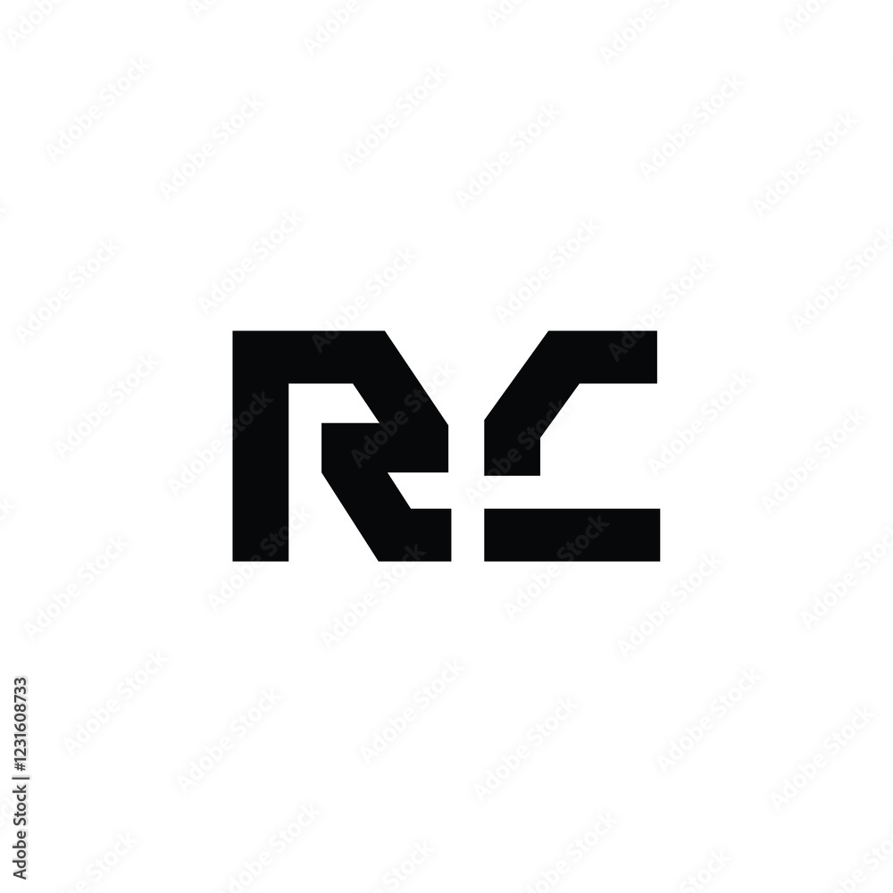RC monogram logo design letter text name symbol monochrome logotype alphabet character simple logo RC monogram logo design letter text name symbol monochrome logotype alphabet character simple logo