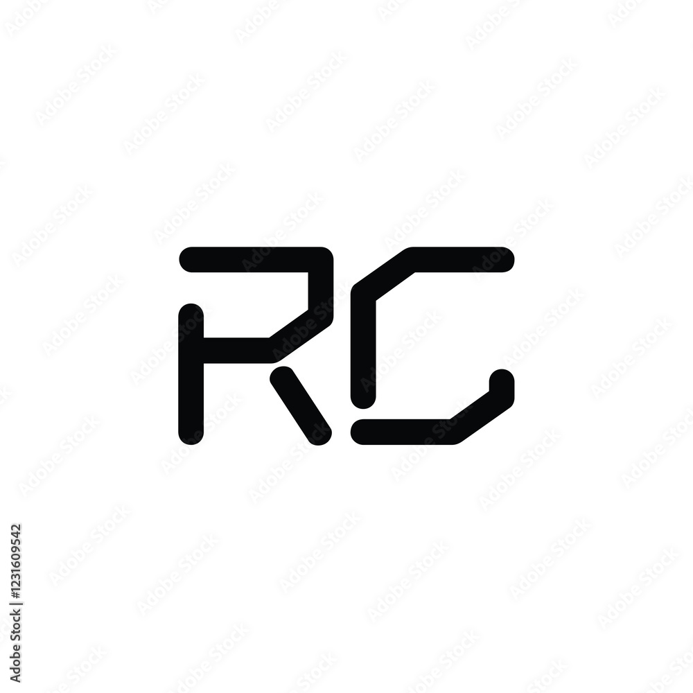 RC monogram logo design letter text name symbol monochrome logotype alphabet character simple logo RC monogram logo design letter text name symbol monochrome logotype alphabet character simple logo