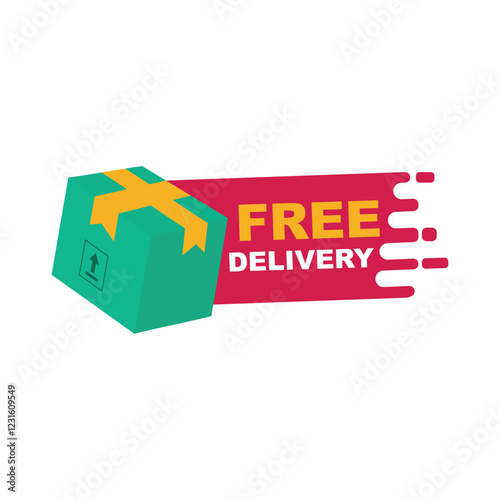 Free Delivery Sticker Vector - 01