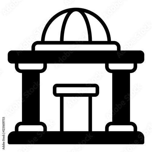 Ministry line glyph icon