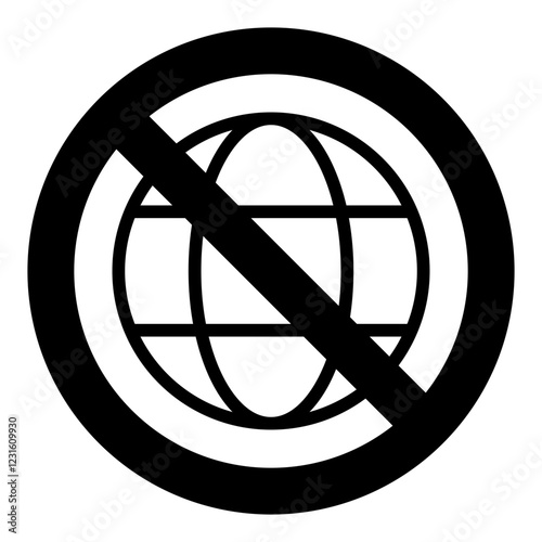 Sanctions line glyph icon