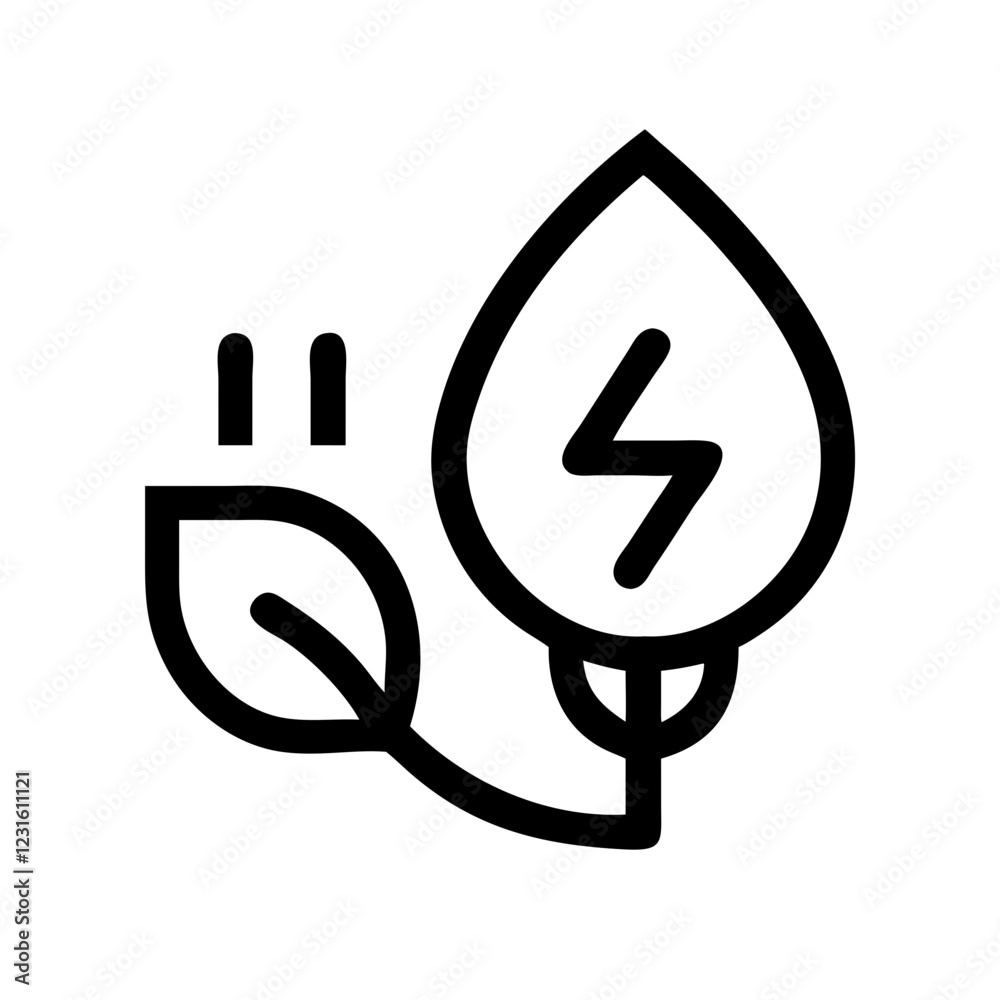 Eco Friendly Green Energy Icon Vector for Renewable Power and Sustainable Environment Themes Eco Friendly Green Energy Icon Vector for Renewable Power and Sustainable Environment Themes