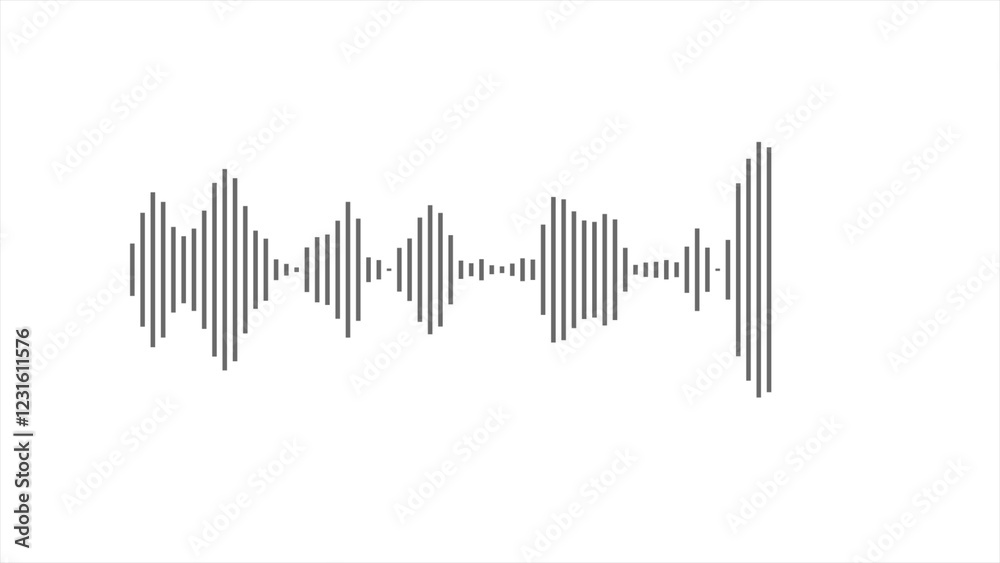White audio waveform spectrum illustration. Sound wave audio spectrum. Music equalizer, audio waves or sound frequency in lines. White audio waveform spectrum illustration. Sound wave audio spectrum. Music equalizer, audio waves or sound frequency in lines.