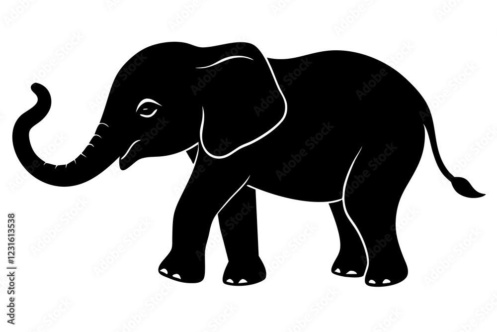 Baby elephant silhouette vector, elephant silhouette Baby elephant silhouette vector, elephant silhouette