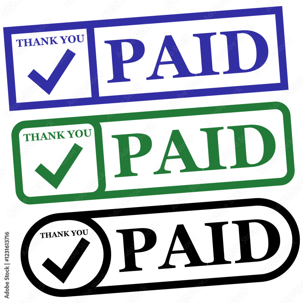 paid stamp icon vector design templates paid stamp icon vector design templates
