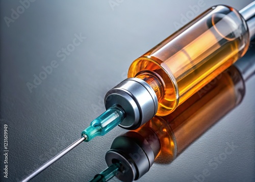 COVID-19 Vaccine Injection Syringe Close-Up