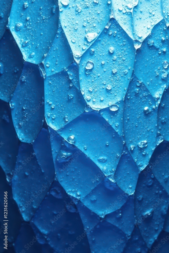 Obraz premium Abstract geometric pattern, cool blue ice texture , faceted, polygon