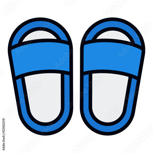 Slippers filled line icon
