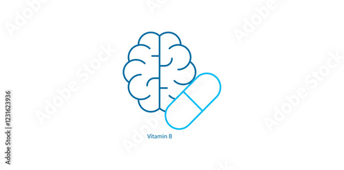 Vitamin B: Vector Icon for Energy and Metabolic Support