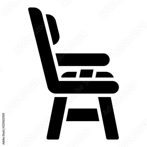 Chair glyph icon