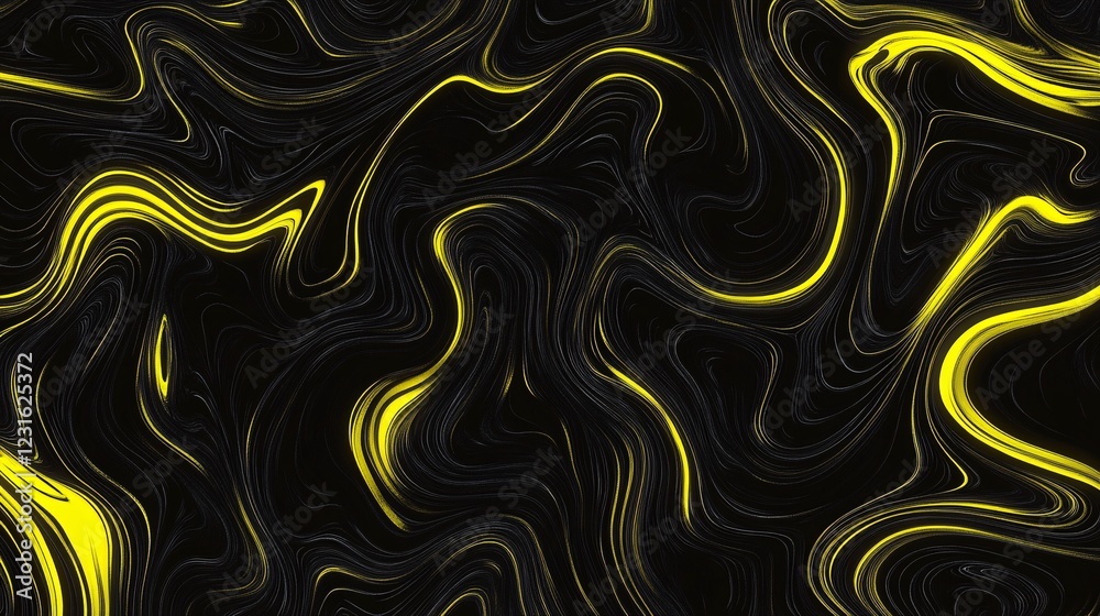 Fototapeta premium Mesmerizing Abstract Composition Featuring Swirling Patterns in Yellow