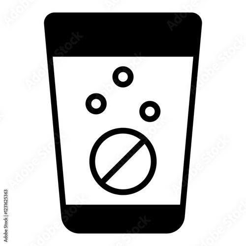 Effervescent line glyph icon