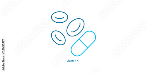 Vitamin K: Vector Icon for Bone and Blood Health