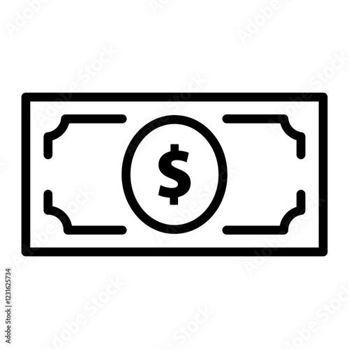 1 dollar bill icon.