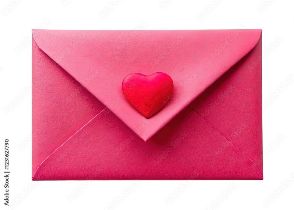 Pink Love Letter Envelope Symbol for Valentine's Day Pink Love Letter Envelope Symbol for Valentine's Day