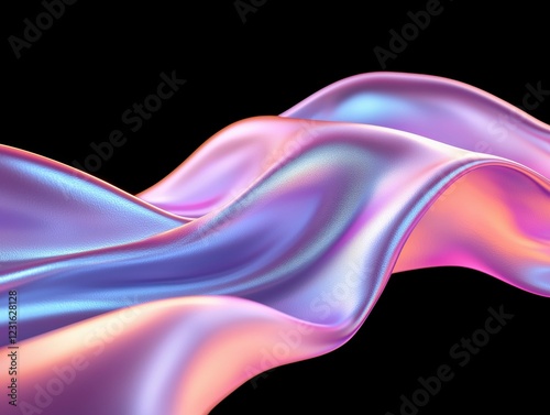 Vibrant flowing fabric waves in pastel shades.