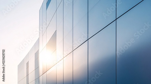 Polished Aluminum Abstract Composition with Smooth Surface Reflections