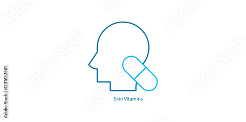 Skin Vitamins: Vector Icon for Radiant Complexion
