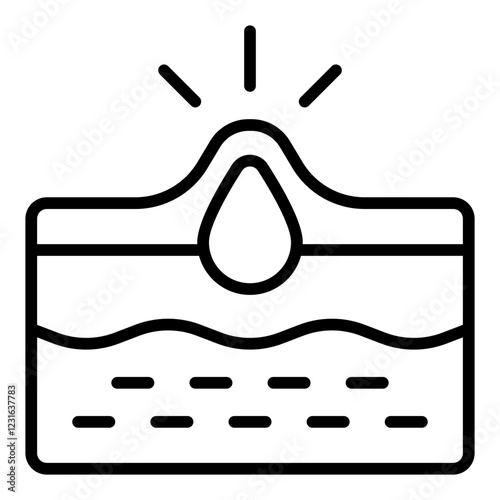 Acne line icon