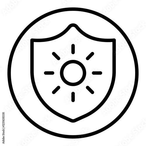 SPF Protection line icon