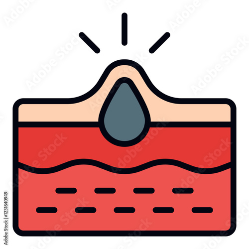 Acne filled line icon