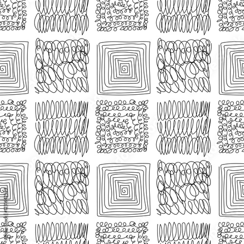 A stunning and stylish Geometric Black and White Pattern Design tailored for Modern Textiles