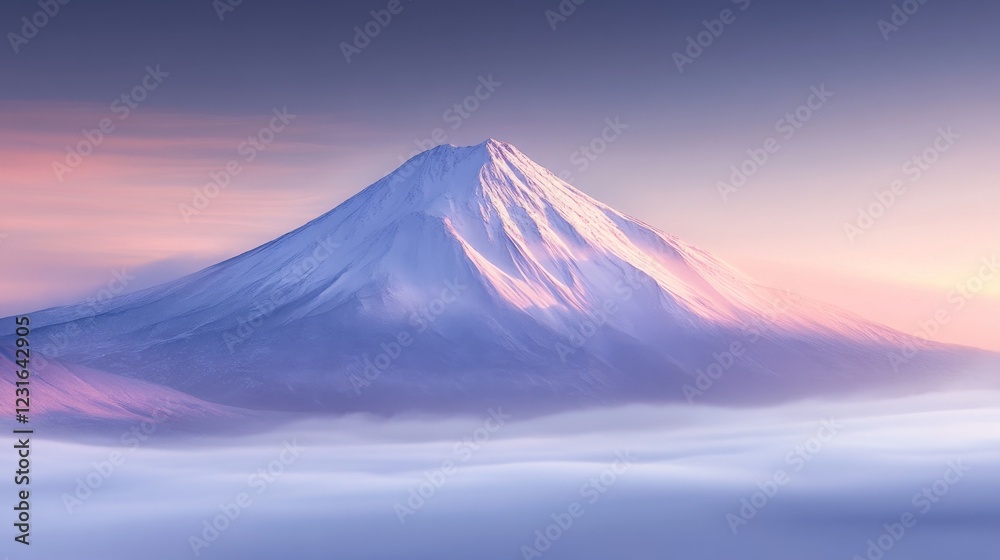 Fototapeta premium mountain with fog photorealistic 