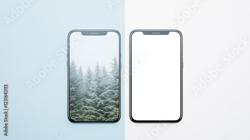 Phone Mockup: Winter Forest...