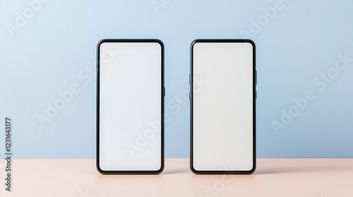 Two Smartphones Mockup: Two...