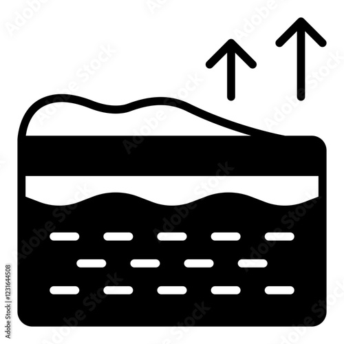 Exfoliator line glyph icon