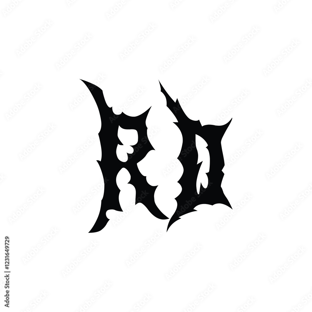 RD monogram logo design letter text name symbol monochrome logotype alphabet character simple logo RD monogram logo design letter text name symbol monochrome logotype alphabet character simple logo