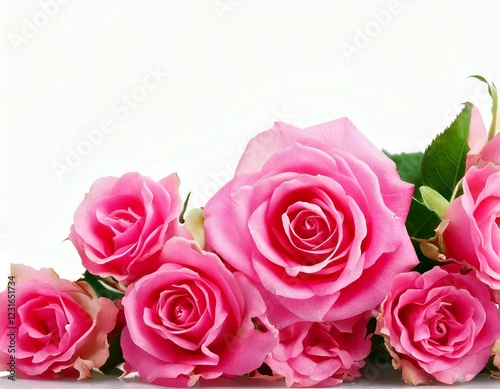 pink rose isolated on white background 