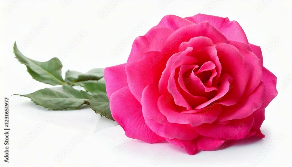 Fototapeta premium pink rose isolated on white background 