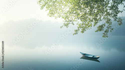 Serene Morning Mist: A smal...