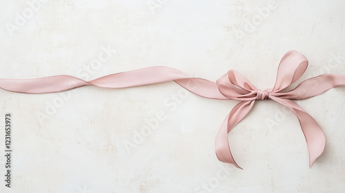 Delicate Pink Bow: A single...