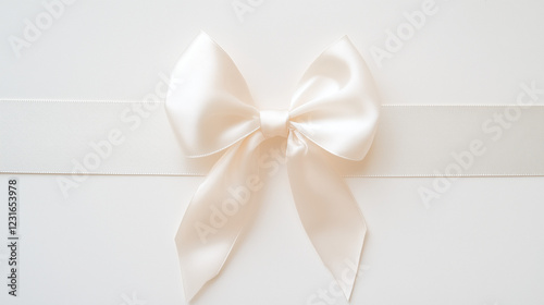 Elegant Cream Satin Bow: A ...