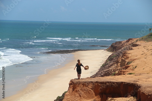 falésias na praia de sibaúma, tibau do sul, rio grande do norte photo