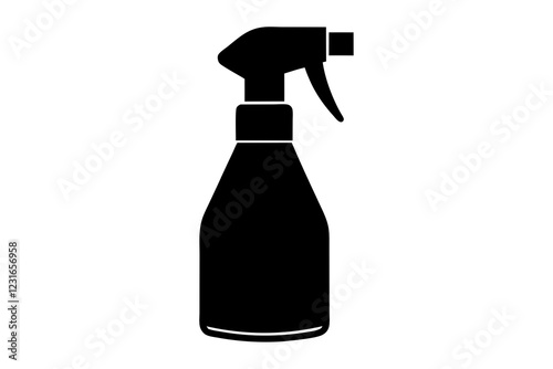 Spray bottle silhouette vector, Spray bottle icon symbol, Clean spray bottle