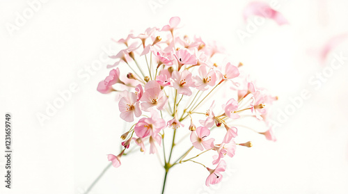 Dreamy Sakura Blossoms: Delicate Pink Watercolor Cherry Blossom Branch